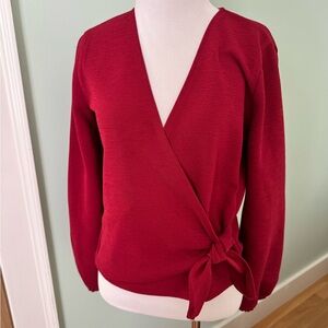 Madewell Women's V-Neck Red Sweater